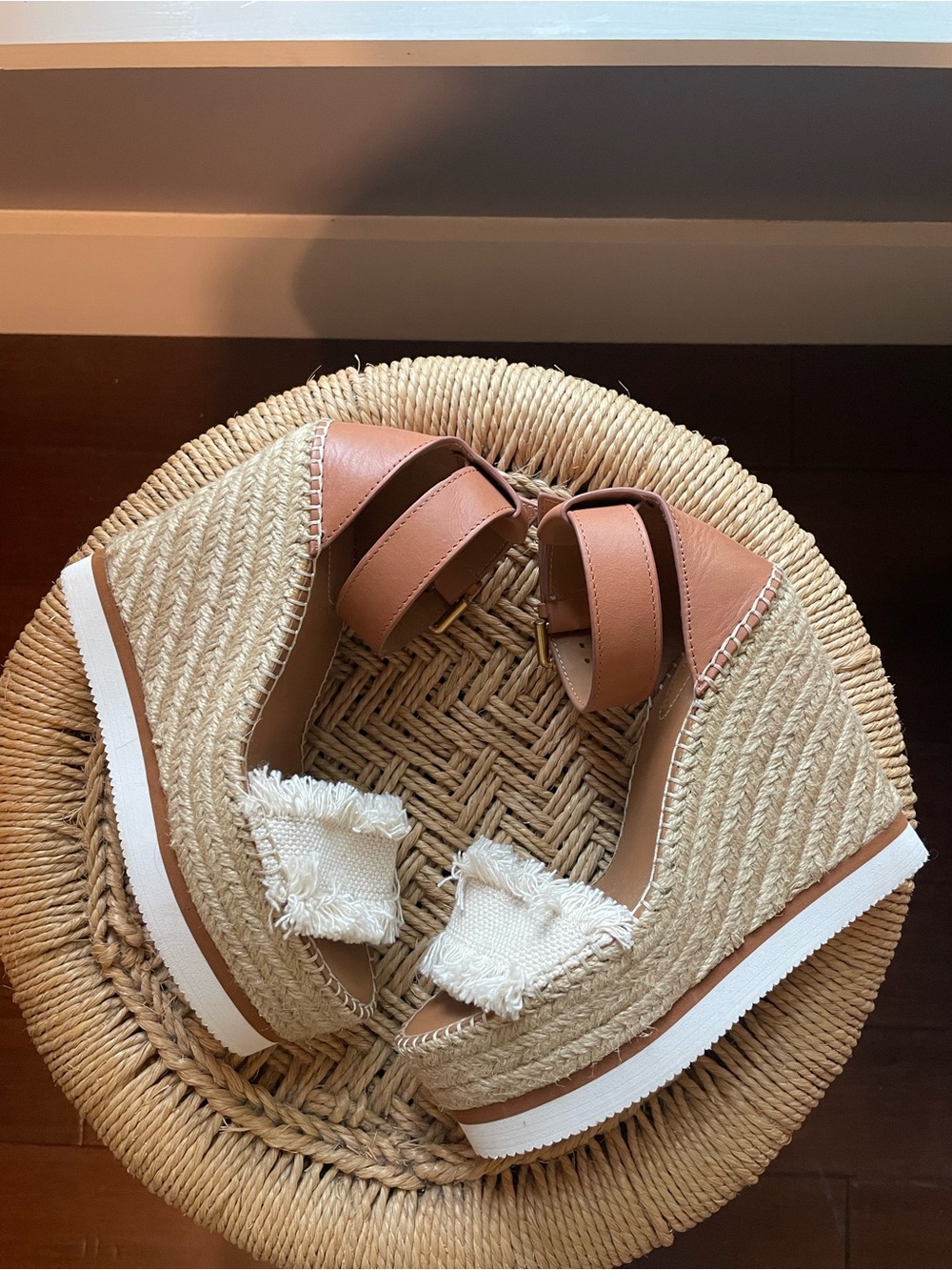 See By Chloe Raffia Summer Wedges